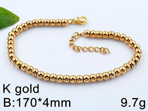 Pulsera dorada cuentas 4mm