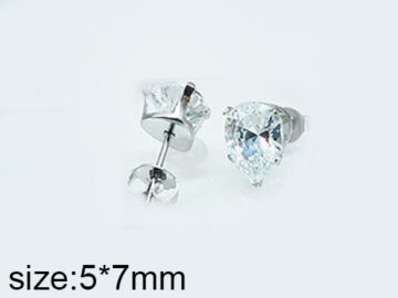 1 par Aretes circonias gota 7mm