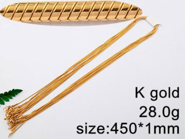 Cadena dorada cola ratón delgada 1mm*45cm