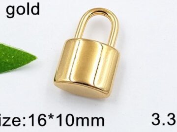 1 Dije dorado Candado 1.6cm